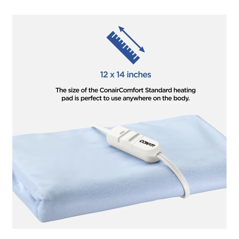 Conair Heating Pad Unisex 12x14 Blue New Moist Heat Therapy FSA HSA Approved